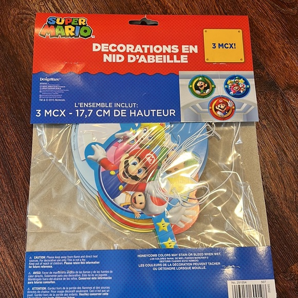 Super Mario Luigi Princess Peach Toad Birthday Party Decorations and Back Drop - Picture 15 of 17